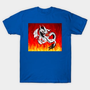 Dragon Motif Fire Flame Kite T-Shirt